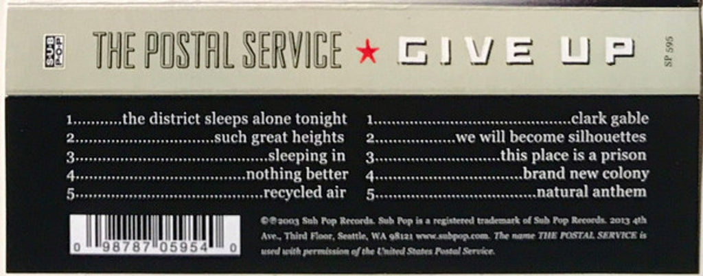 Postal Service – Give Up Music Cassette Tape
