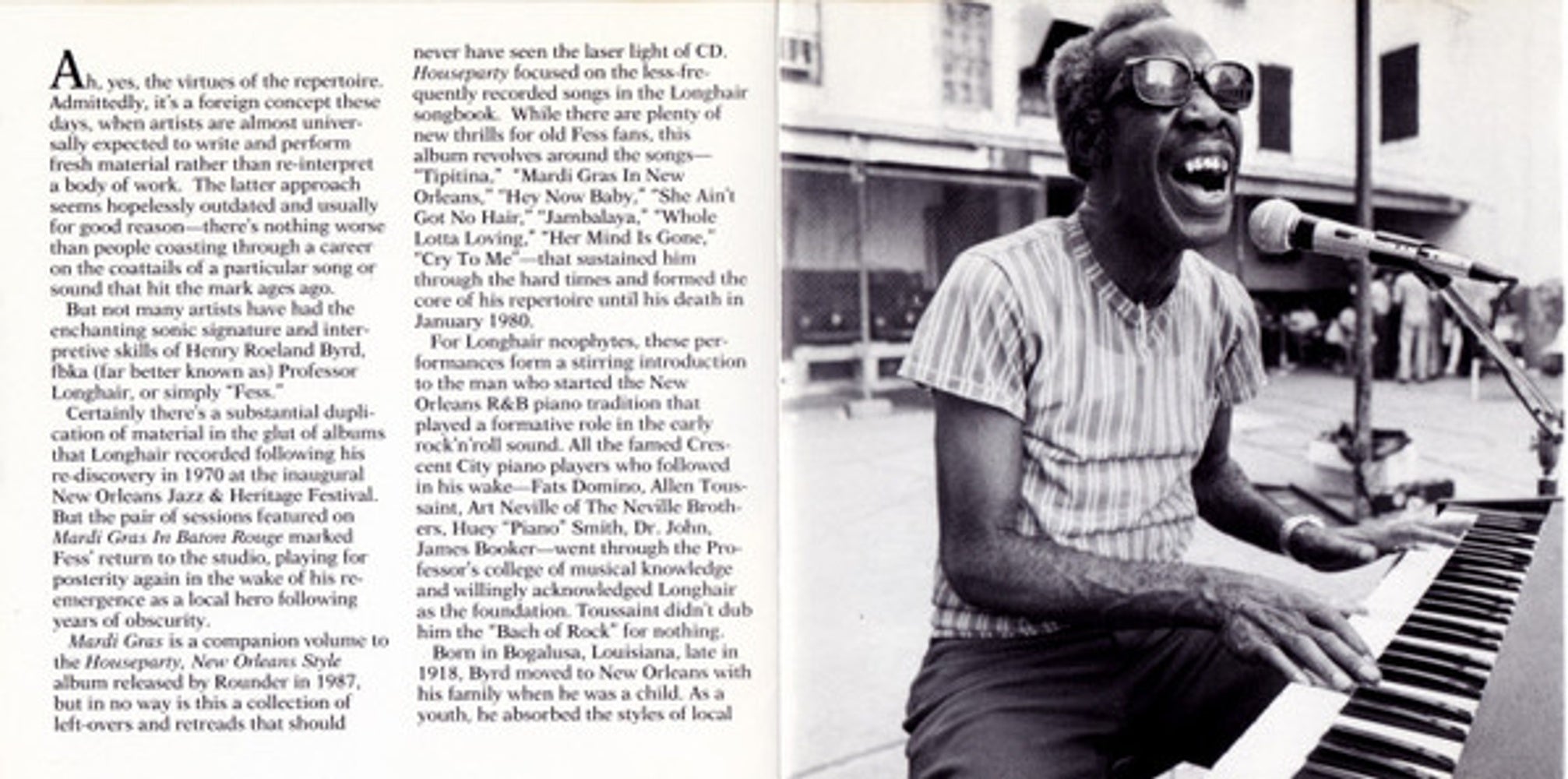 Professor Longhair – Mardi Gras in Baton Rouge Music CD