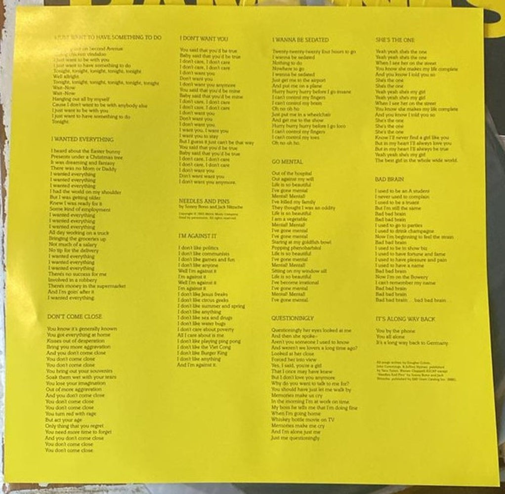 Ramones – Road To Ruin (LP Vinyl) Vinyl Record