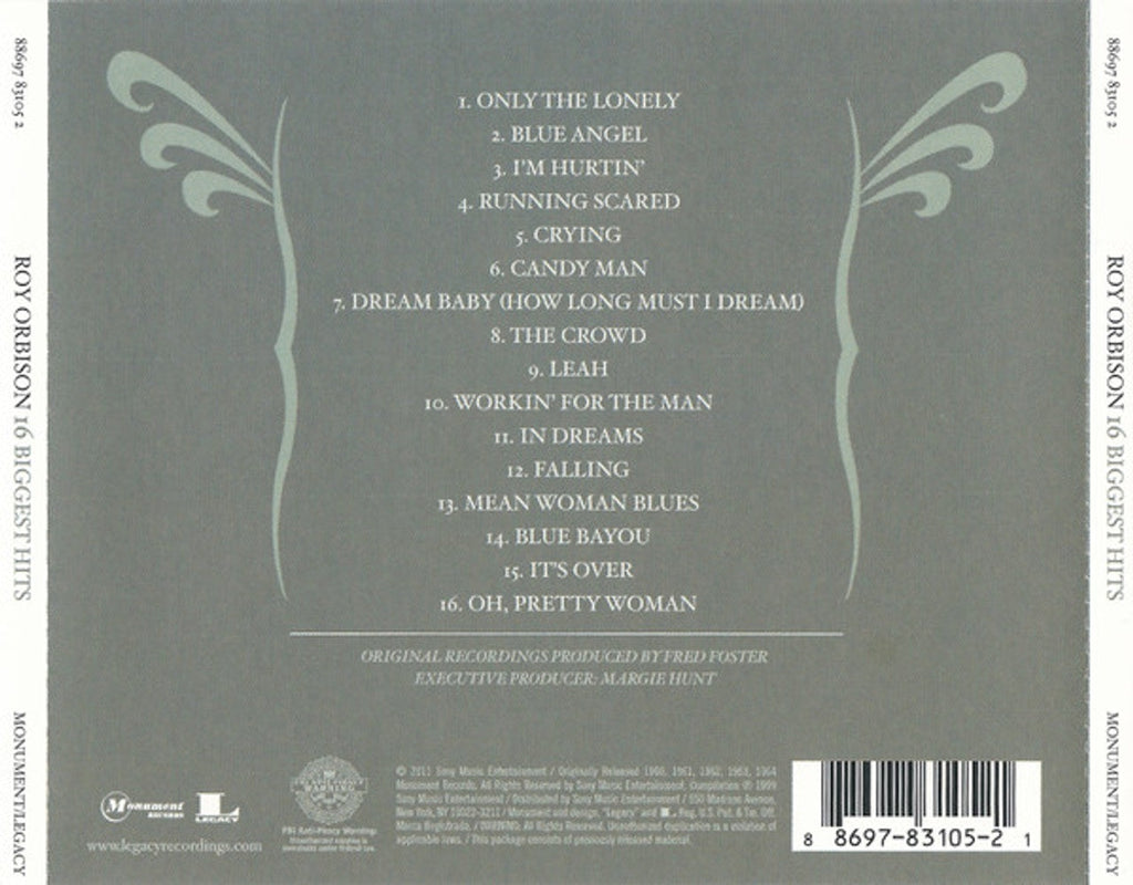 Roy Orbison – 16 Biggest Hits Music CD