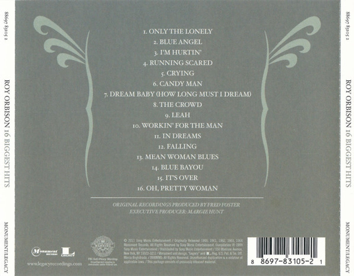 Roy Orbison – 16 Biggest Hits Music CD