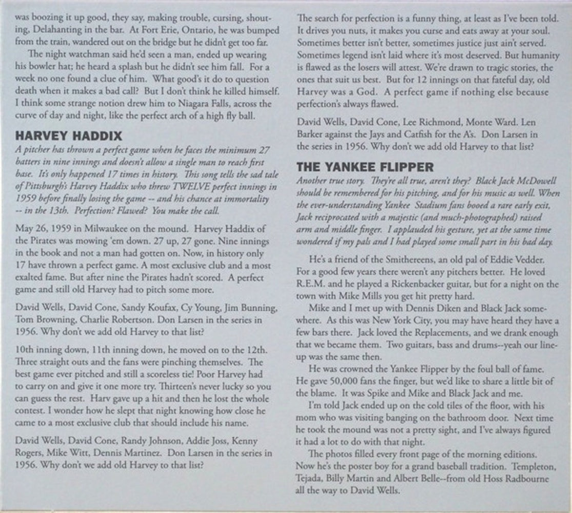 The Baseball Project – Vol. 1: Frozen Ropes & Dying Quails Music CD