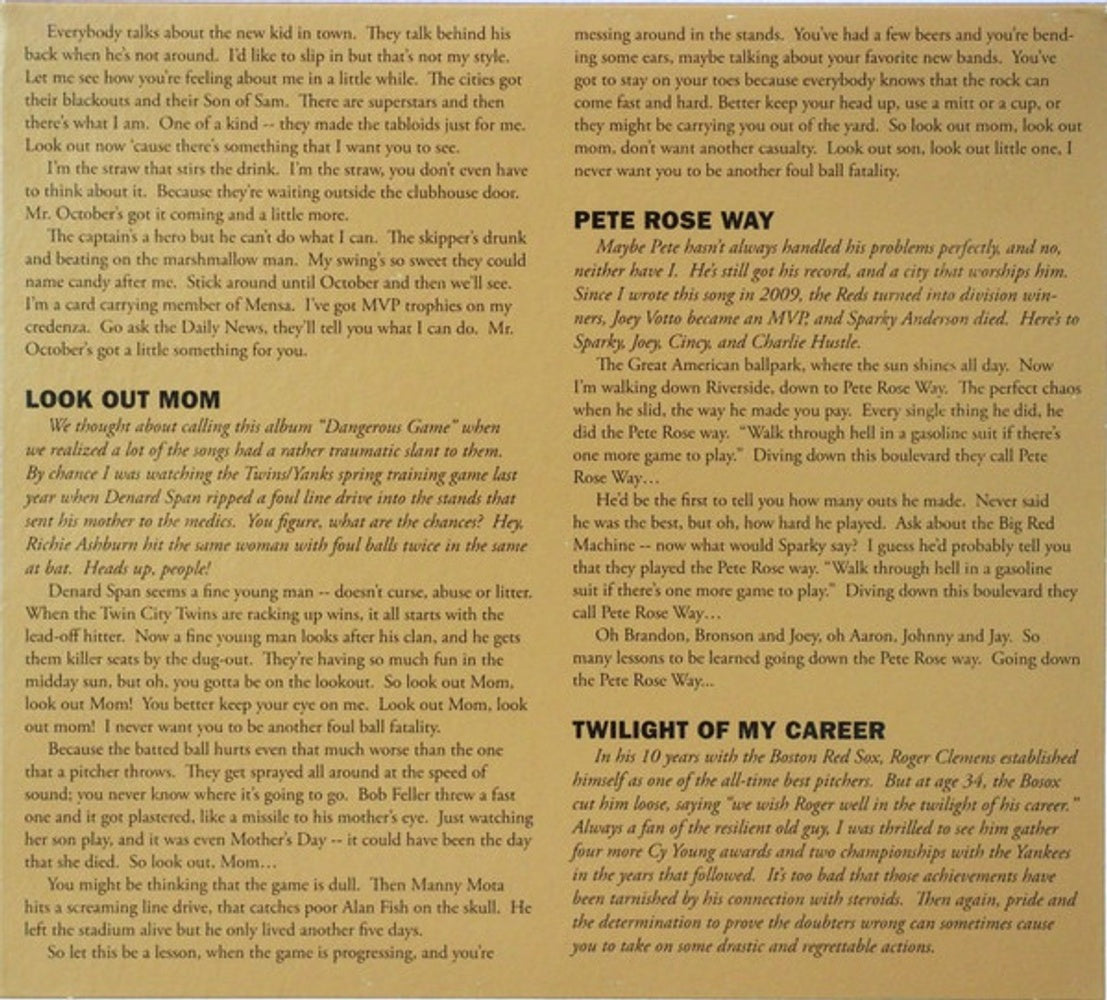 The Baseball Project – Volume 2: High and Inside Music CD