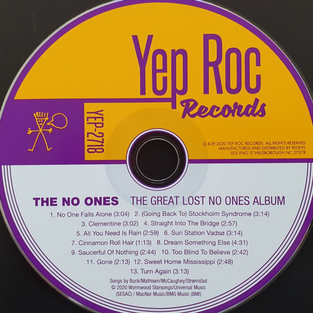 The No Ones – The Great Lost No Ones Album Music CD