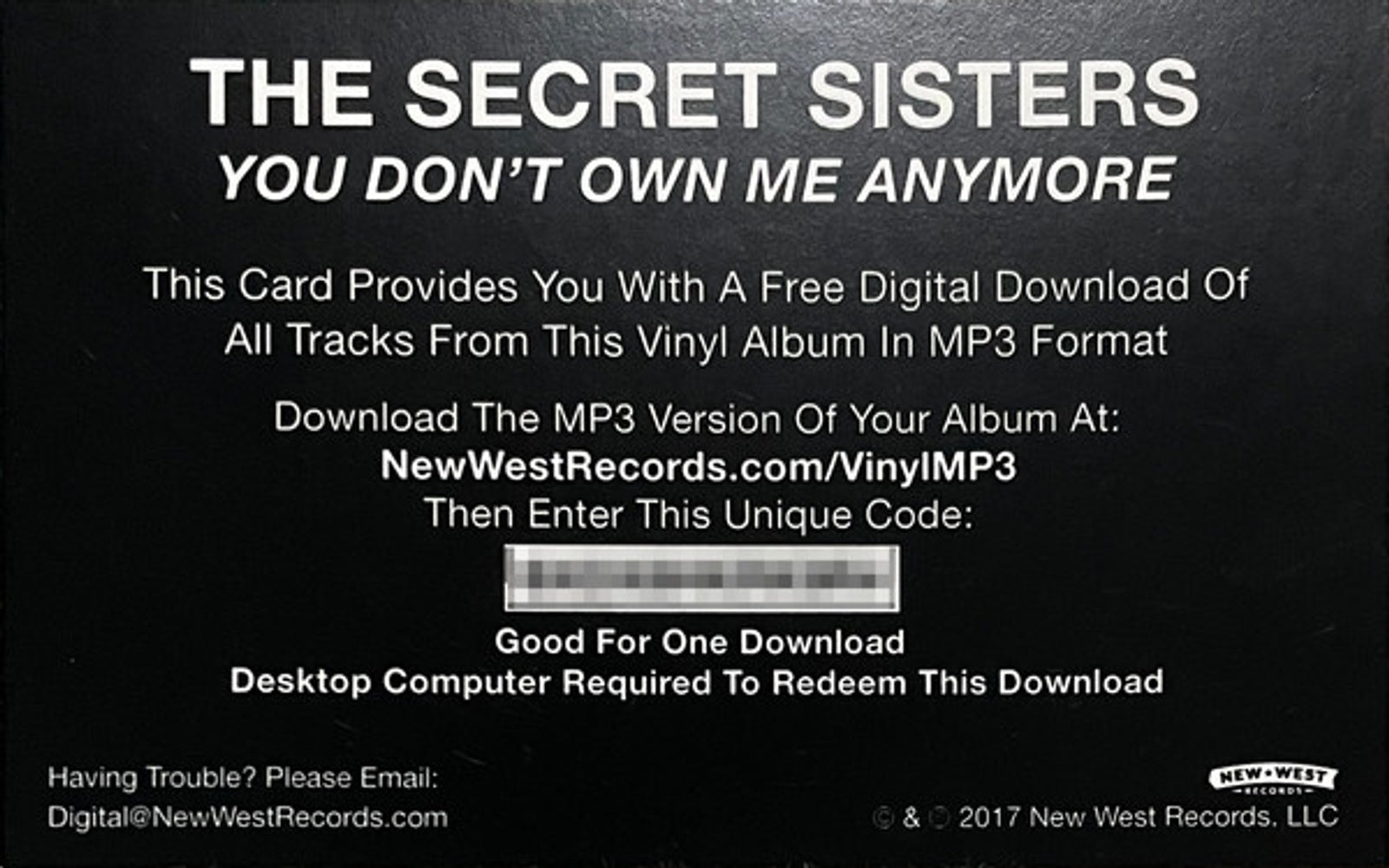 The Secret Sisters – You Don't Own Me Anymore (LP Vinyl) Vinyl Record