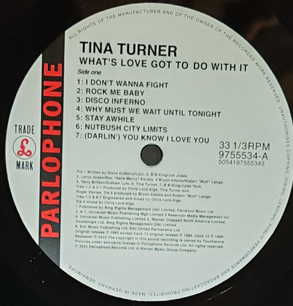 Tina Turner – What's Love Got To Do With It (LP Vinyl) Vinyl Record