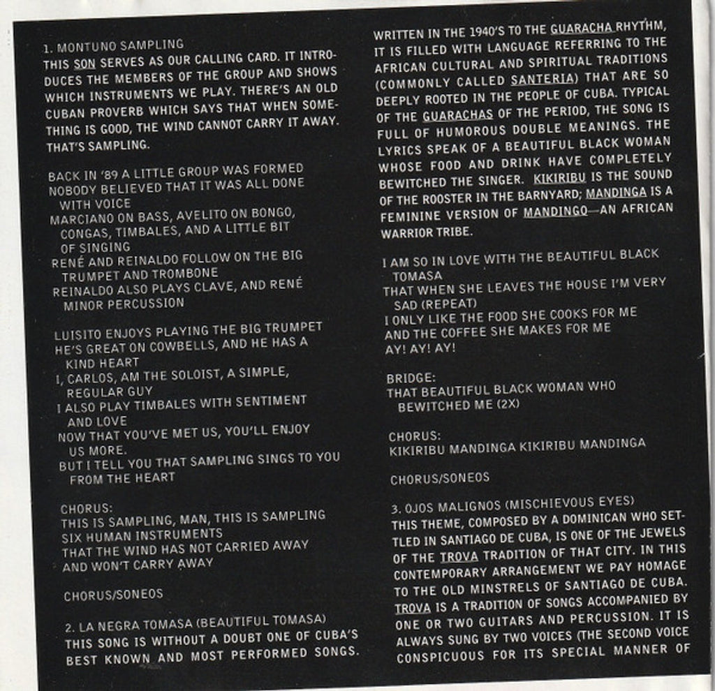 Vocal Sampling – Una Forma Mas Music CD