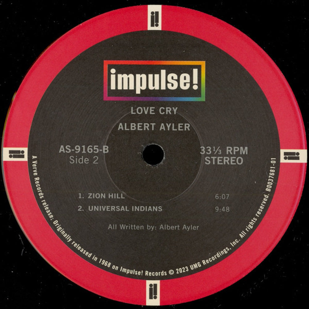 Albert Ayler – Love Cry (LP Vinyl) Vinyl Record
