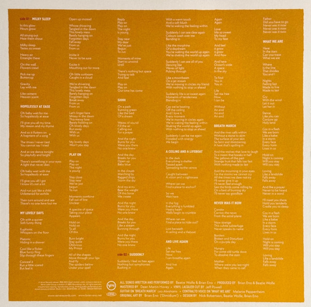 Brian Eno and Beatie Wolfe – Luminal (LP Vinyl) Vinyl Record