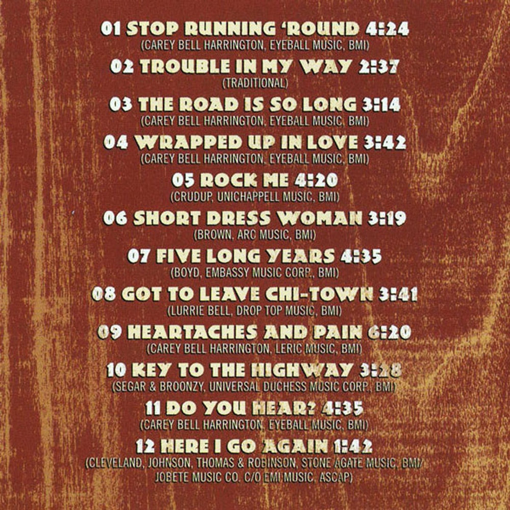 Carey Bell & Lurrie Hill – Second Nature Music CD