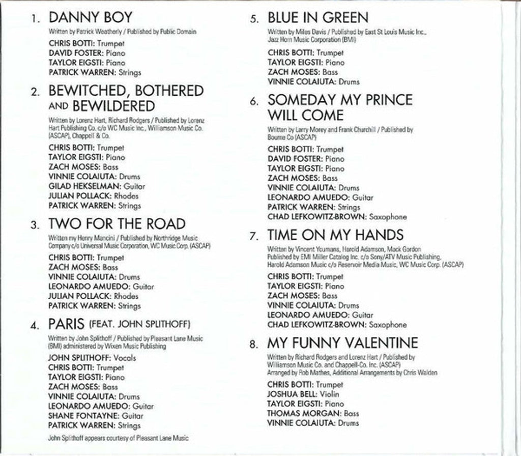 Chris Botti – Vol. 1 Music CD
