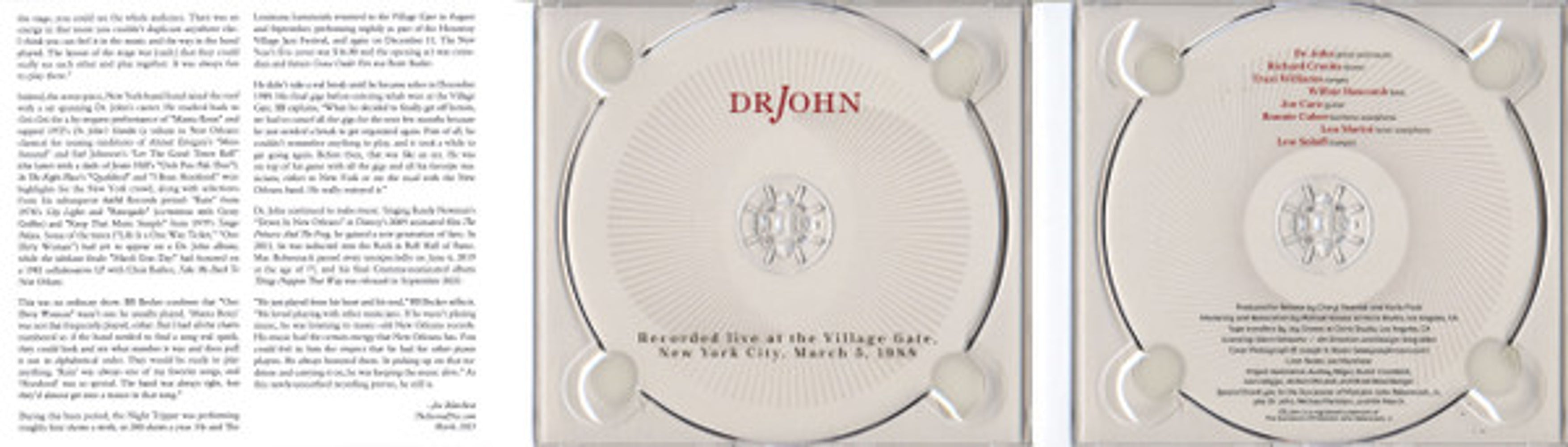 Dr John – Live At The Village Gate (2-CD) Music CD