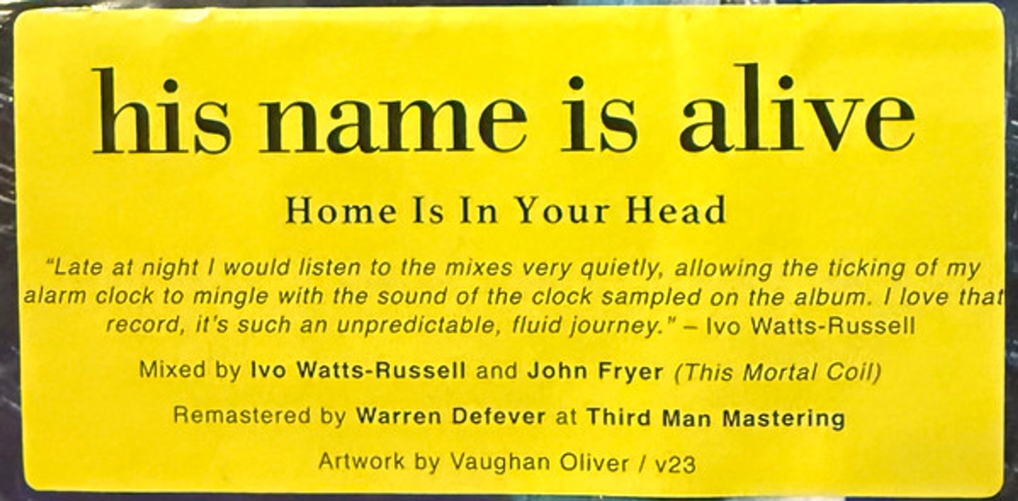 His Name Is Alive – Home Is In Your Head (LP Vinyl) Vinyl Record
