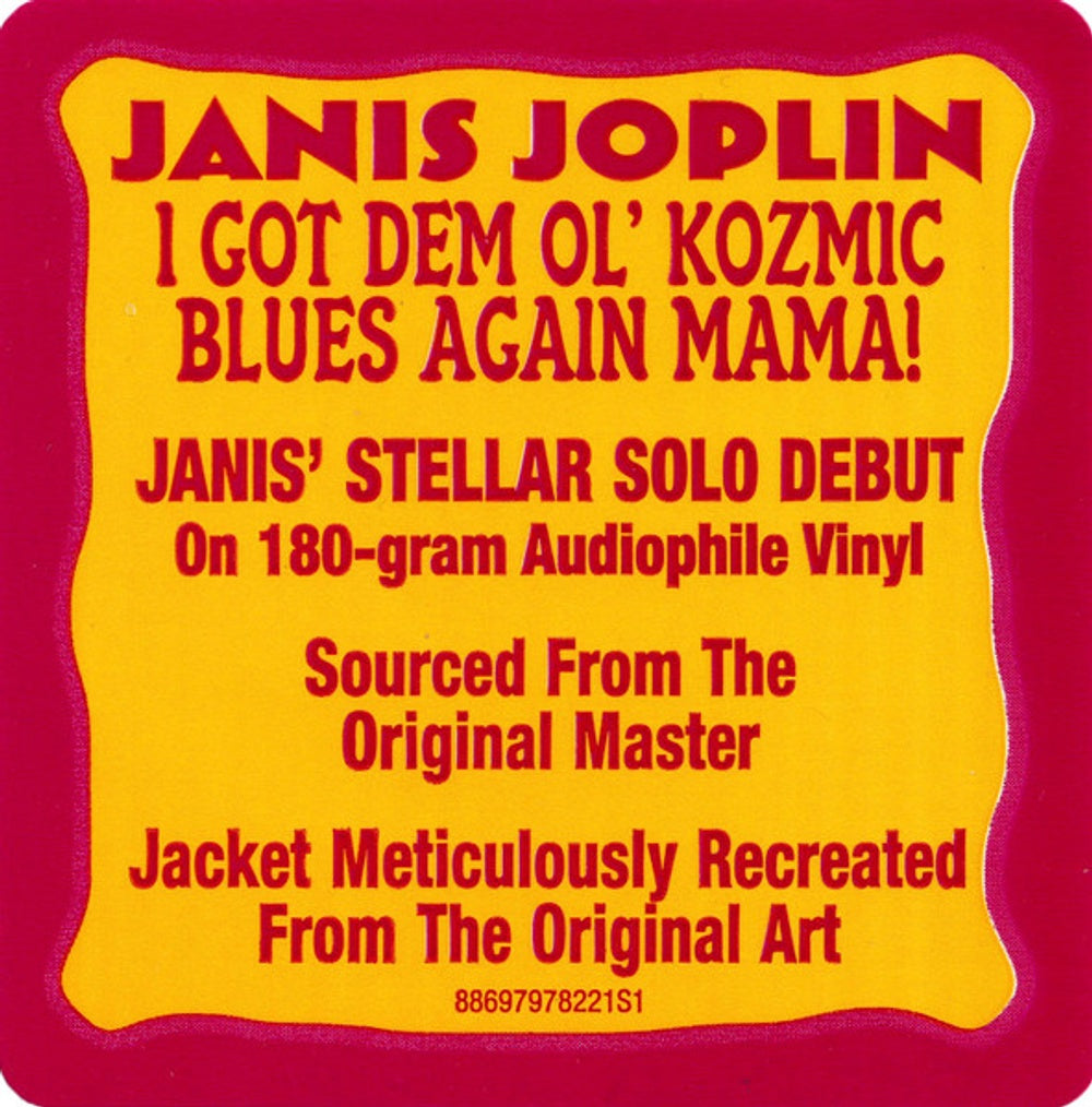Janis Joplin – I Got Dem Ol' Kozmic Blues Again Mama (LP Vinyl) Vinyl Record