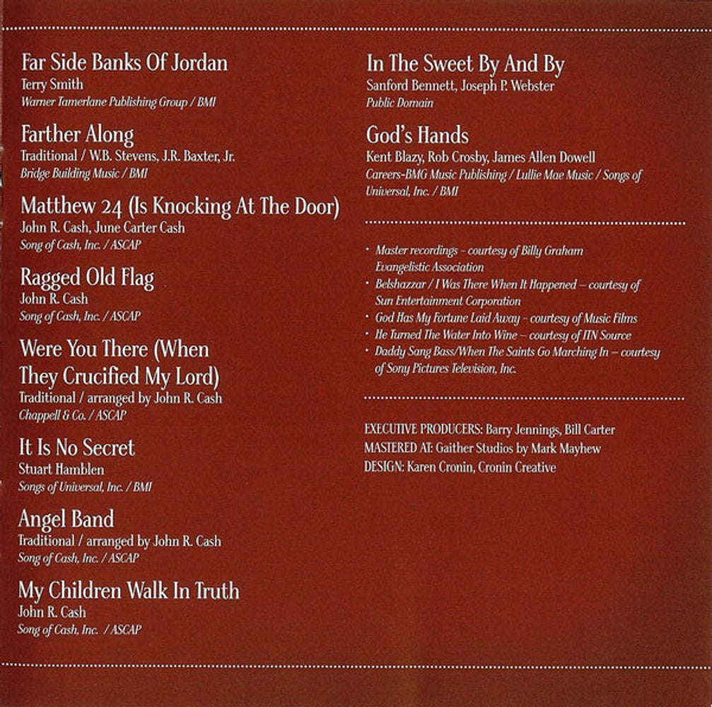 Johnny Cash/Willie Nelson/George Jones – The Gospel Music Of Johnny Cash (2-CD) Music CD