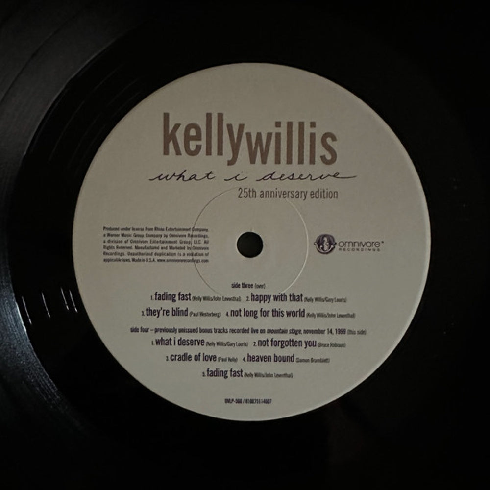 Kelly Willis – What I Deserve (2-LP Vinyl) Vinyl Record