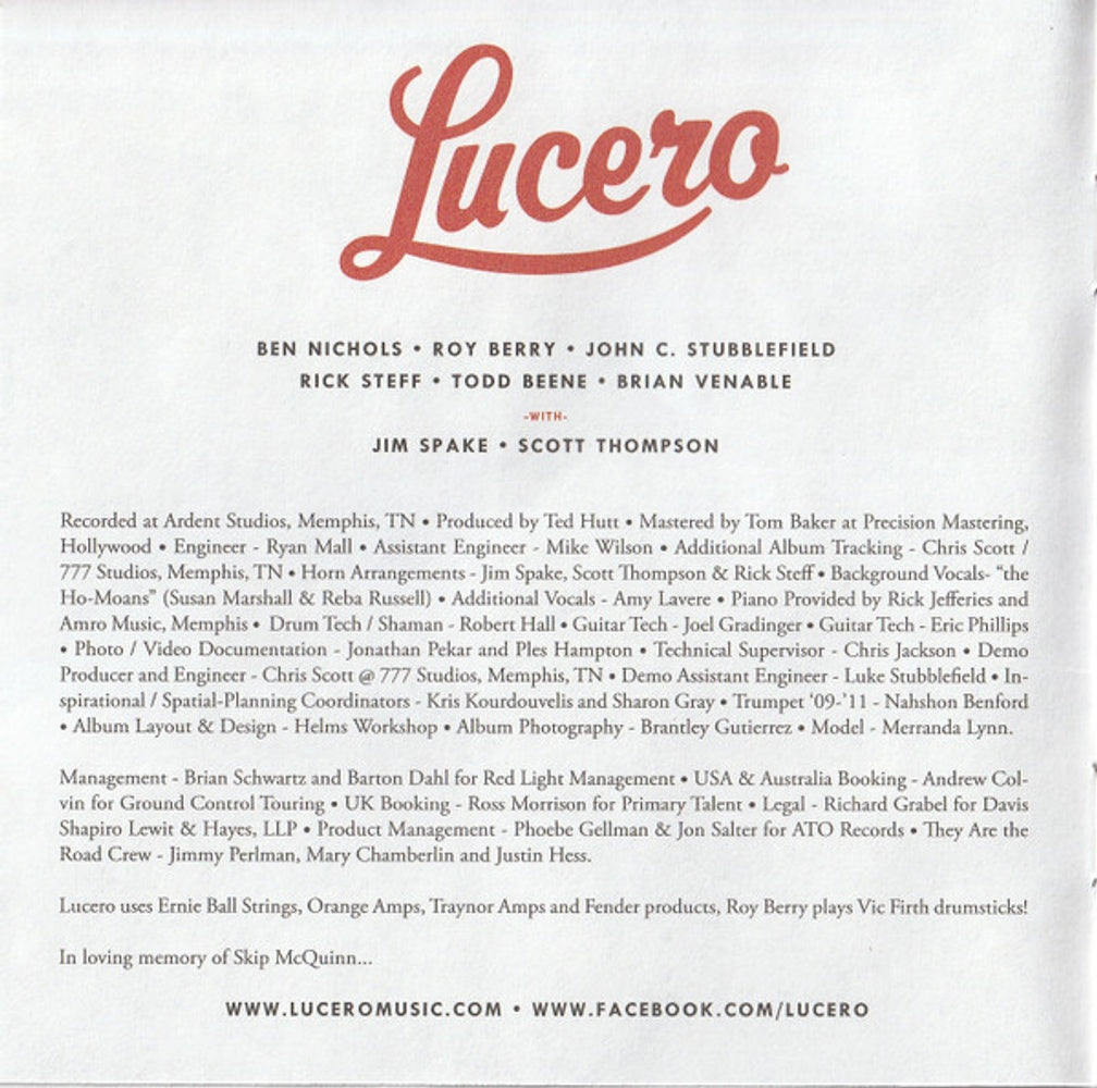 Lucero – Women and Work Music CD