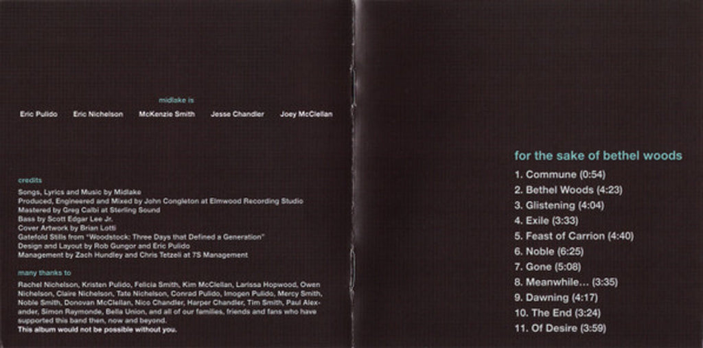 Midlake – For The Sake Of Bethel Woods Music CD