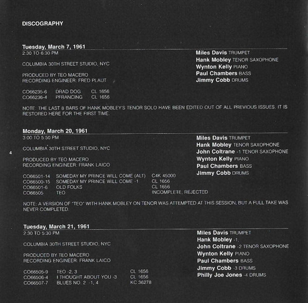 Miles Davis Sextet – Someday My Prince Will Come Music CD