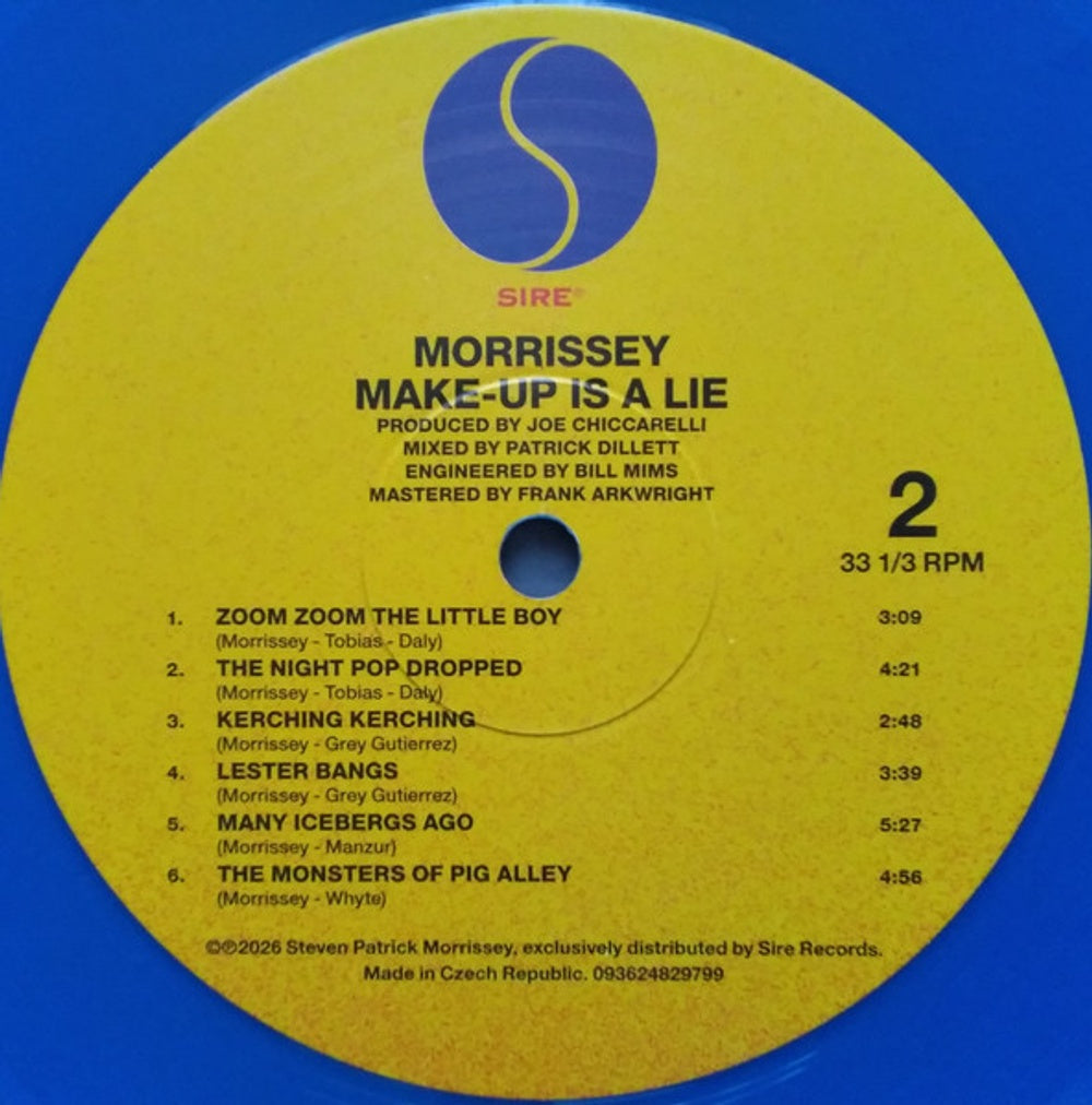Morrissey – Make-Up Is A Lie (Blue LP Vinyl) Vinyl Record