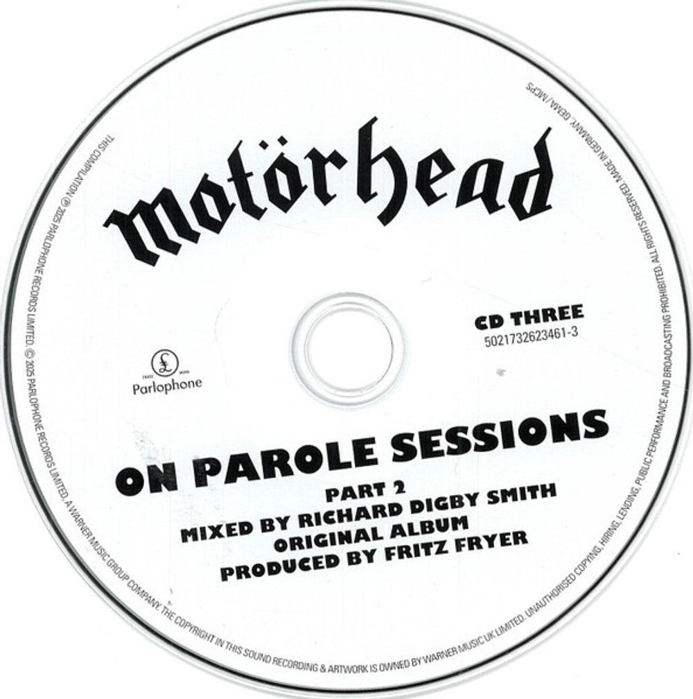 Motörhead – On Parole Sessions (3-CD & Blu-ray) Music CD