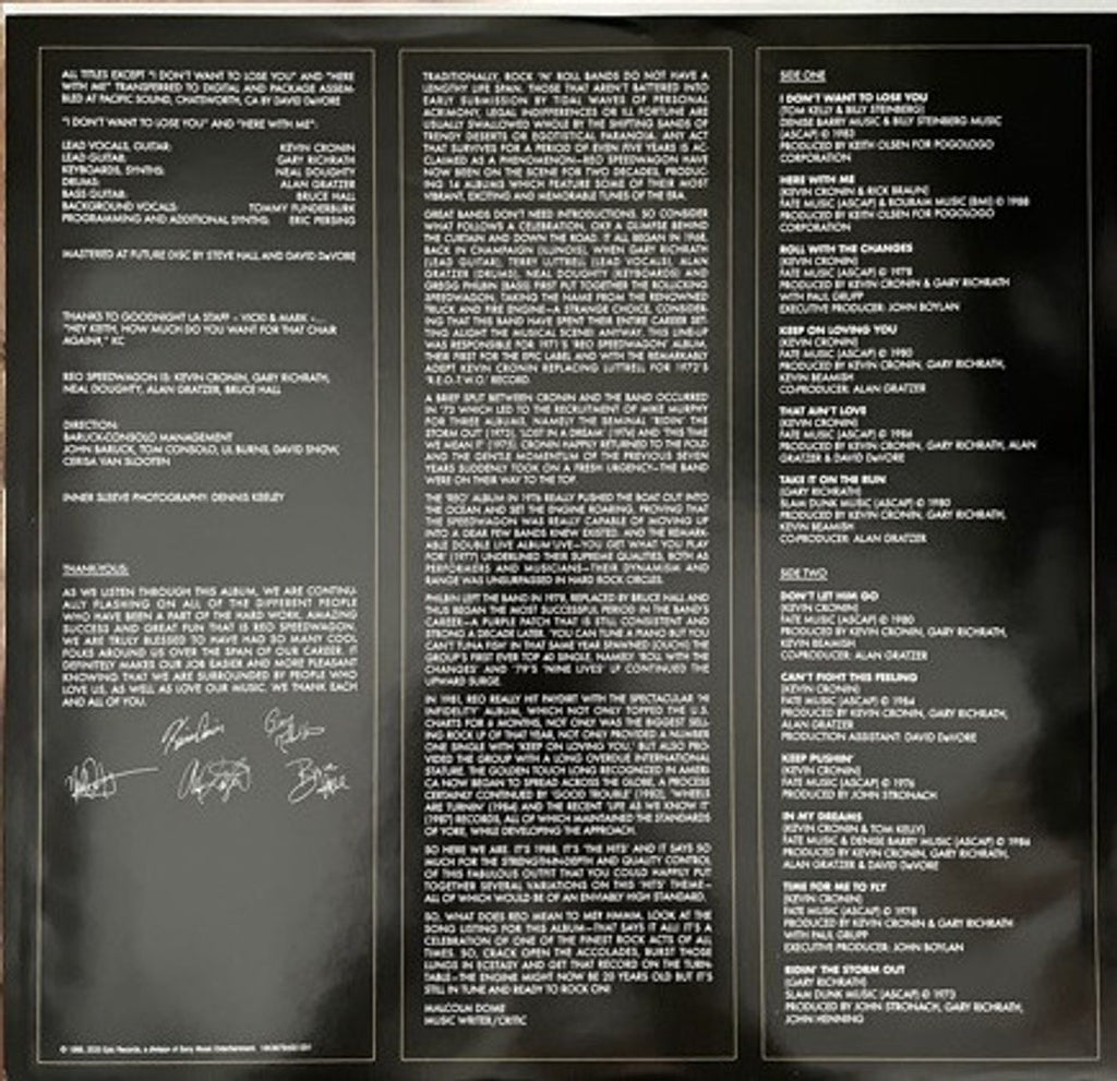 REO Speedwagon – The Hits (LP Vinyl) Vinyl Record