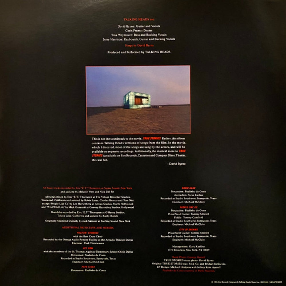 Talking Heads – True Stories (LP Vinyl) Vinyl Record