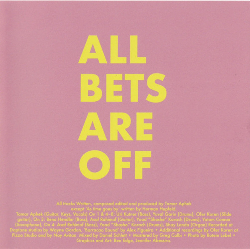 Tamar Aphek – All Bets Are Off Music CD