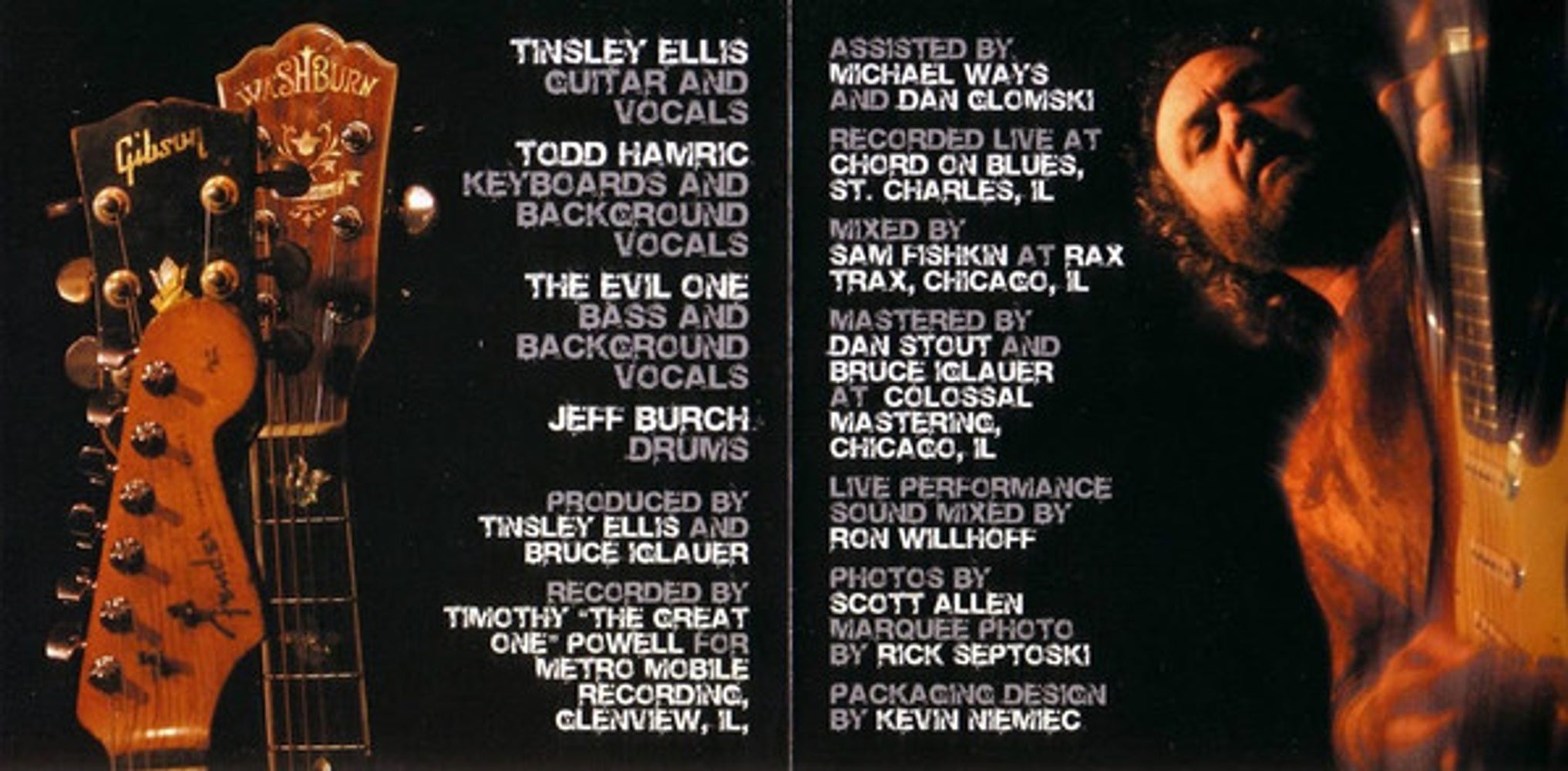 Tinsley Ellis – Live! Highwayman Music CD