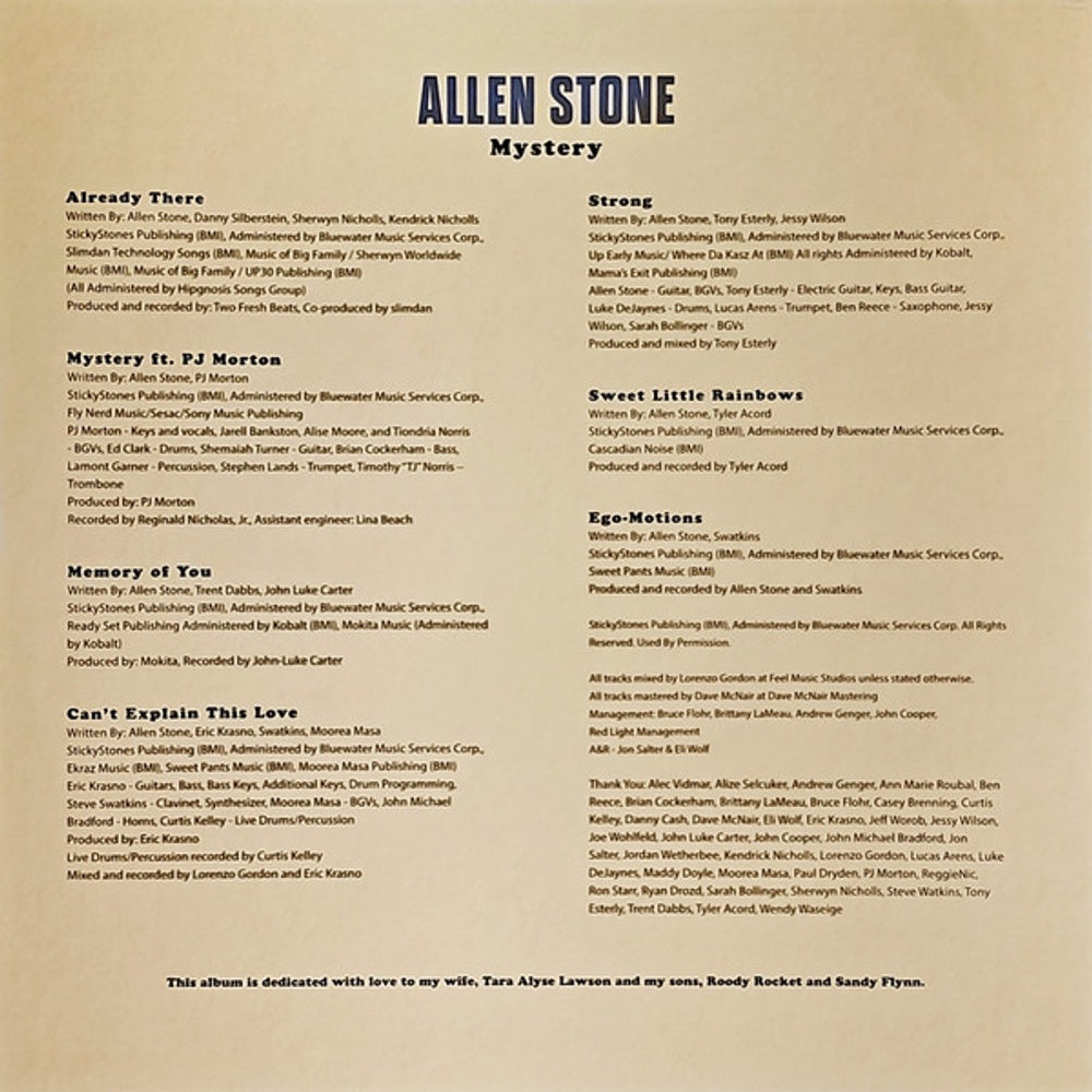 Allen Stone – Mystery (LP Vinyl) Vinyl Record
