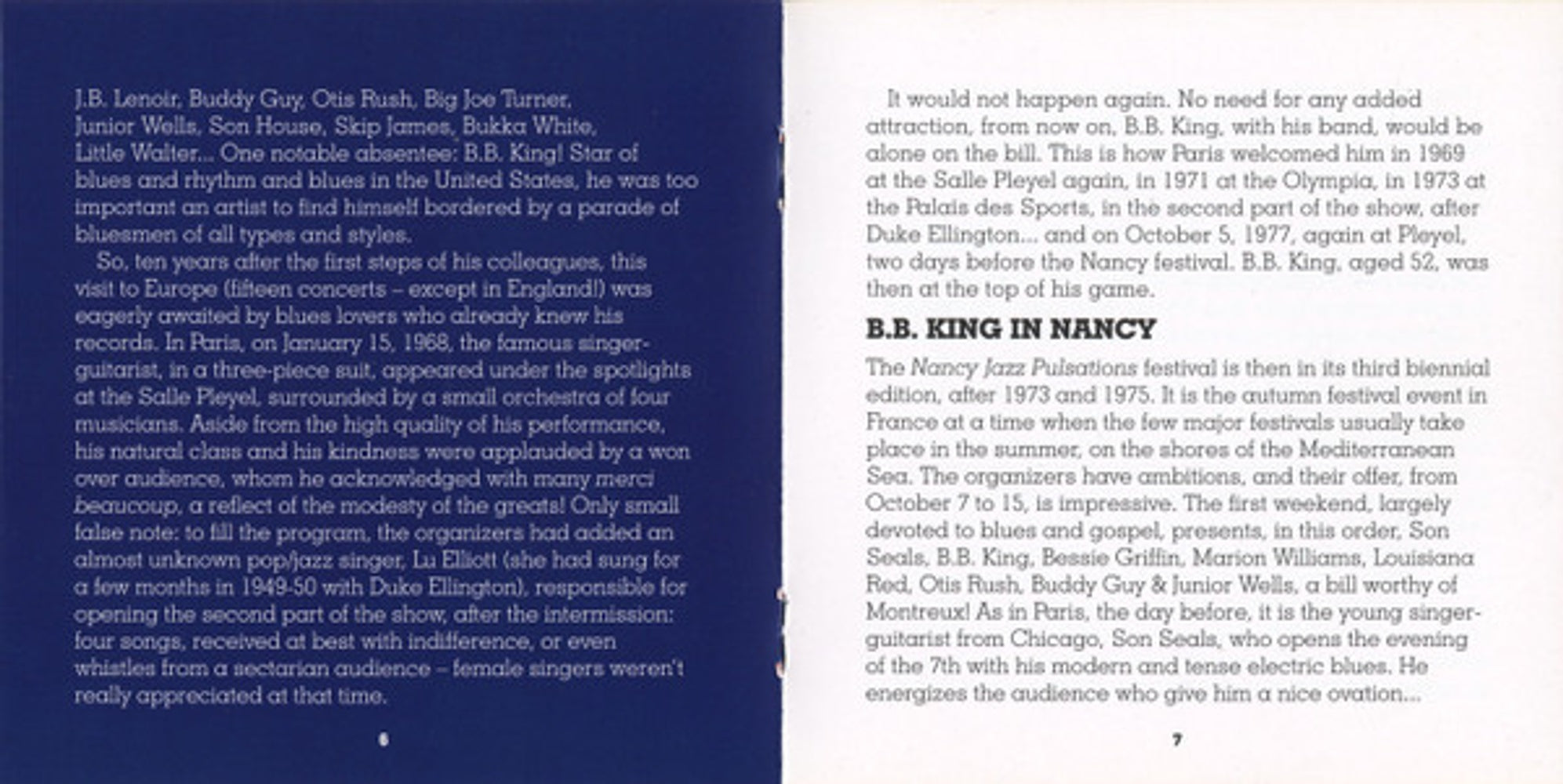 B.B. King – In France: Live At The 1977 Nancy Jazz Pulsations Music CD
