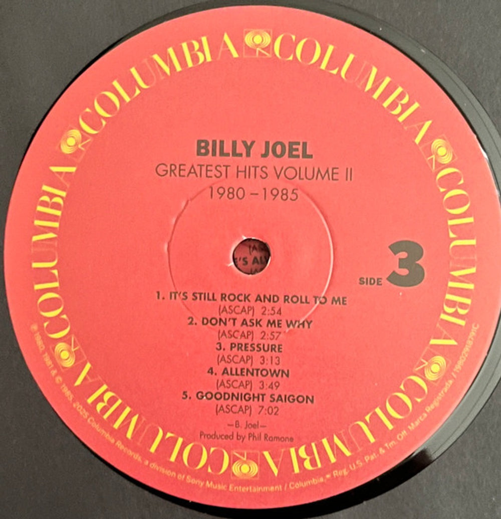 Billy Joel – Greatest Hits Volume I & II (2-LP Vinyl) Vinyl Record