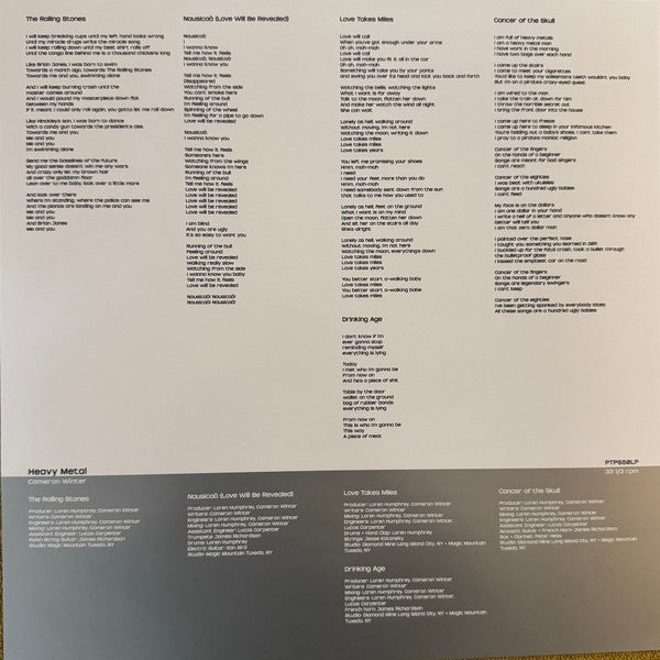 Cameron Winter – Heavy Metal (LP Vinyl) Vinyl Record