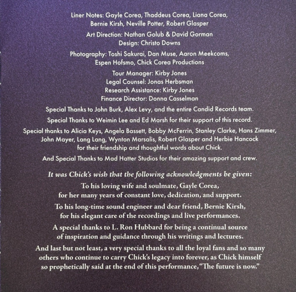 Chick Corea – Forever Yours: The Farewell Concert Music CD