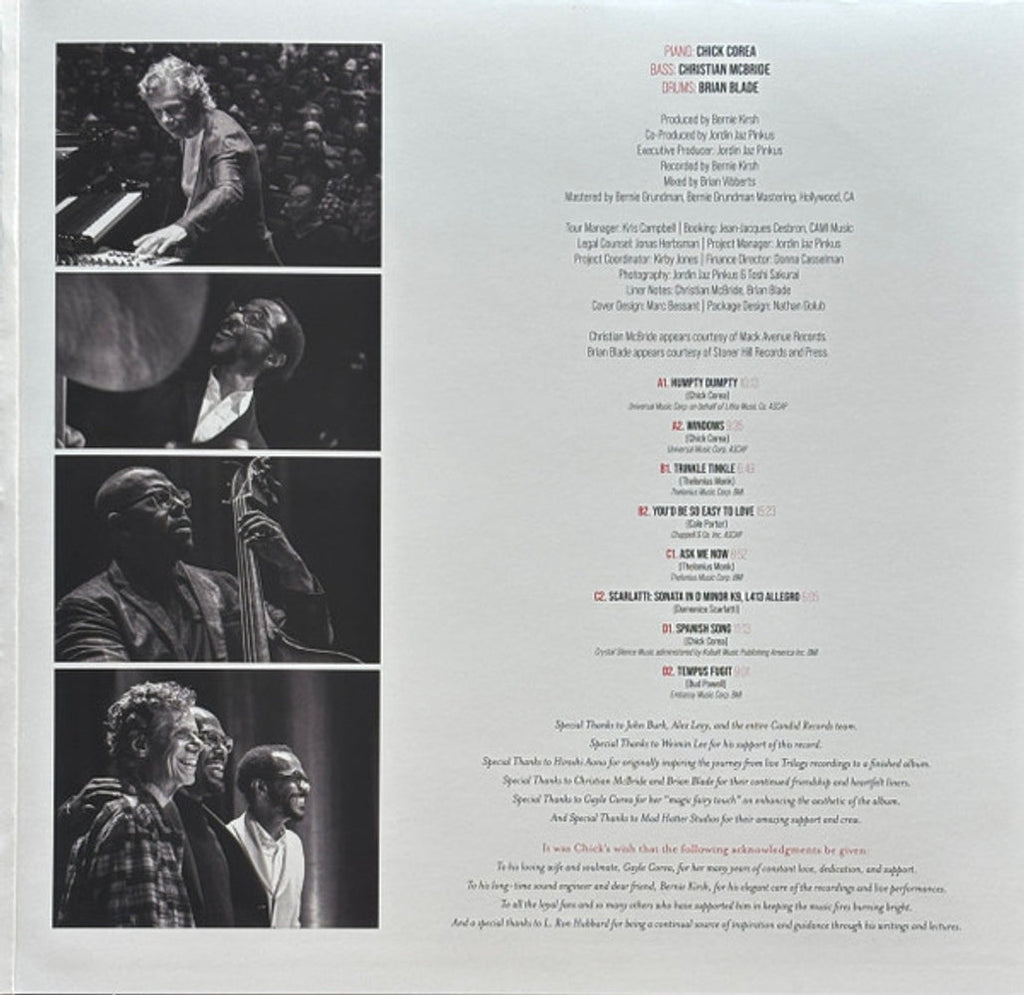 Chick Corea, Brian Blade, & Christian McBride – Trilogy 3 (2-LP Vinyl) Vinyl Record