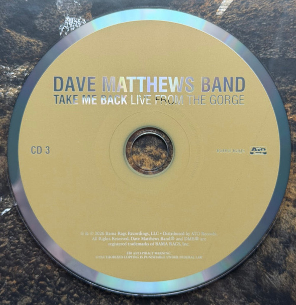 Dave Matthews – Take Me Back / Live From the Gorge (3-CD) Music CD