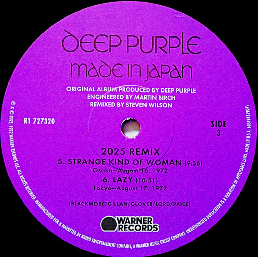 Deep Purple – Made In Japan (Steven Wilson Remix) (2-LP Vinyl) Vinyl Record