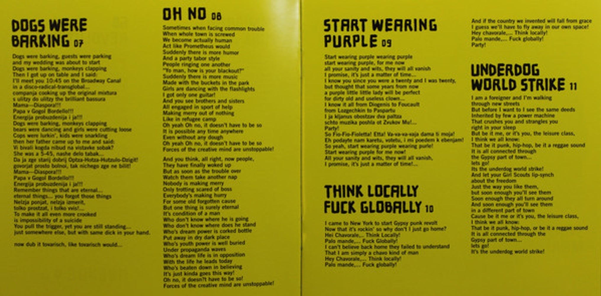 Gogol Bordello – Gypsy Punks: Underdog World Strike Music CD