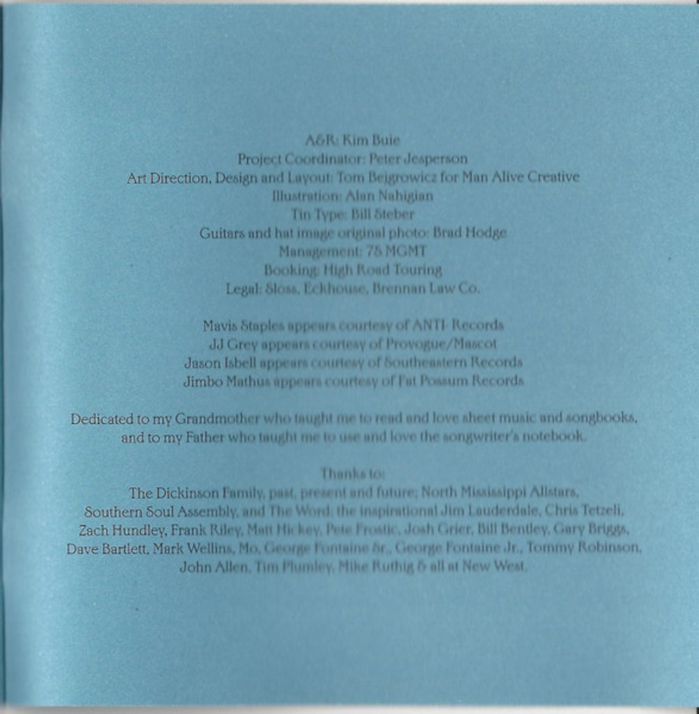 Luther Dickinson – Blues & Ballads (A Folksinger's Songbook) Volumes I & II Music CD