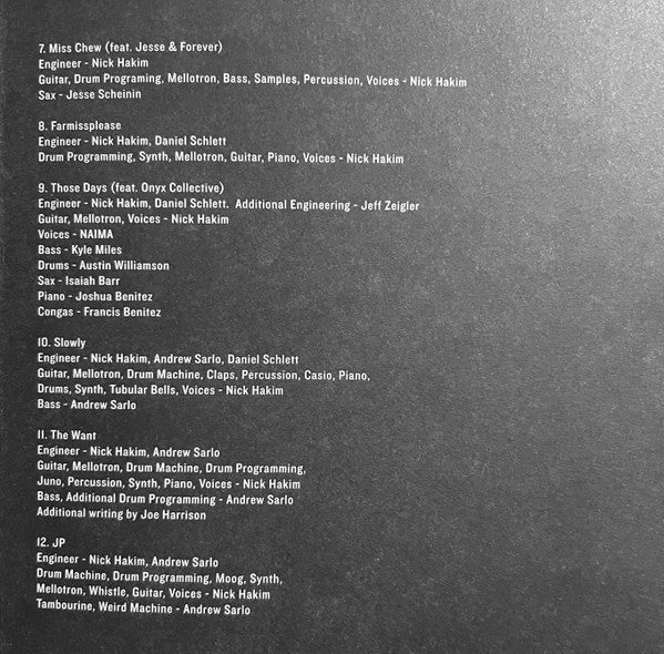 Nick Hakim – Green Twins Music CD