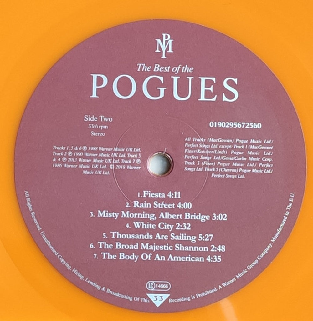 The Pogues – Best Of The Pogues (LP Vinyl) Vinyl Record