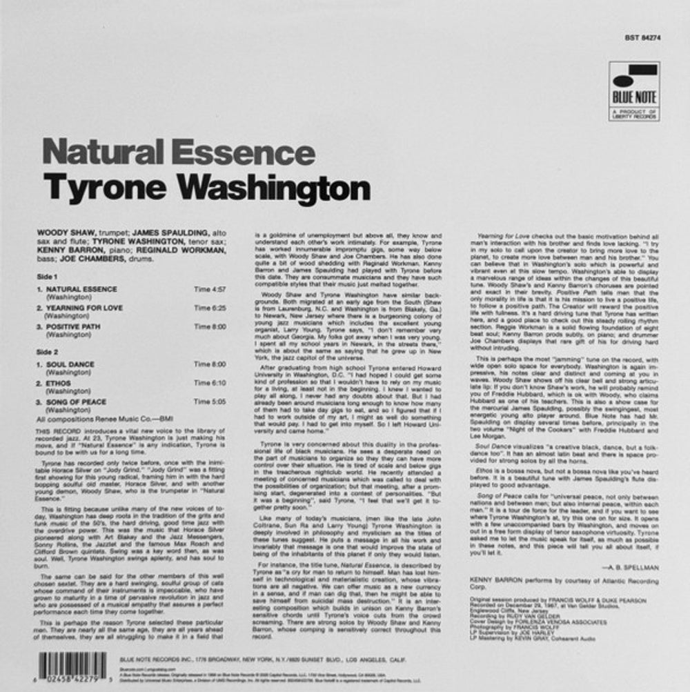 Tyrone Washington – Natural Essence (LP Vinyl) Vinyl Record