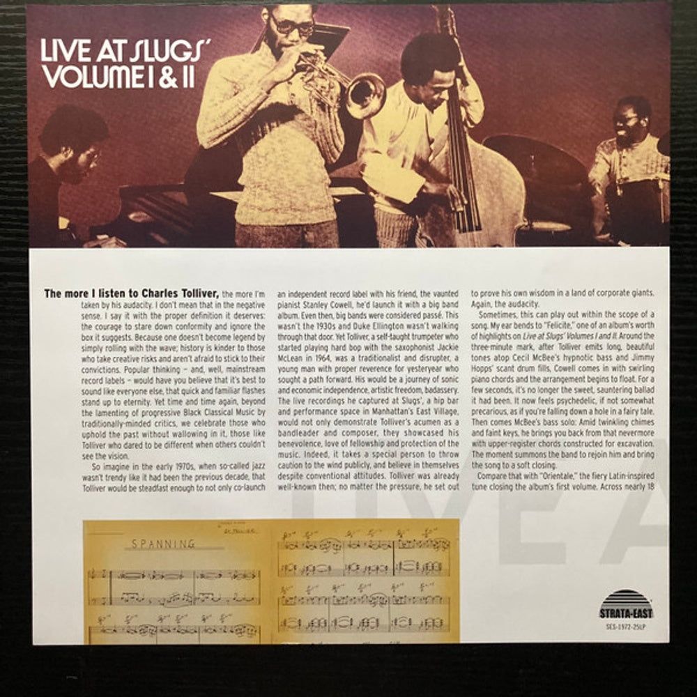 Charles Tolliver – Live At Slugs', Volume I & II (2-LP Vinyl) Vinyl Record