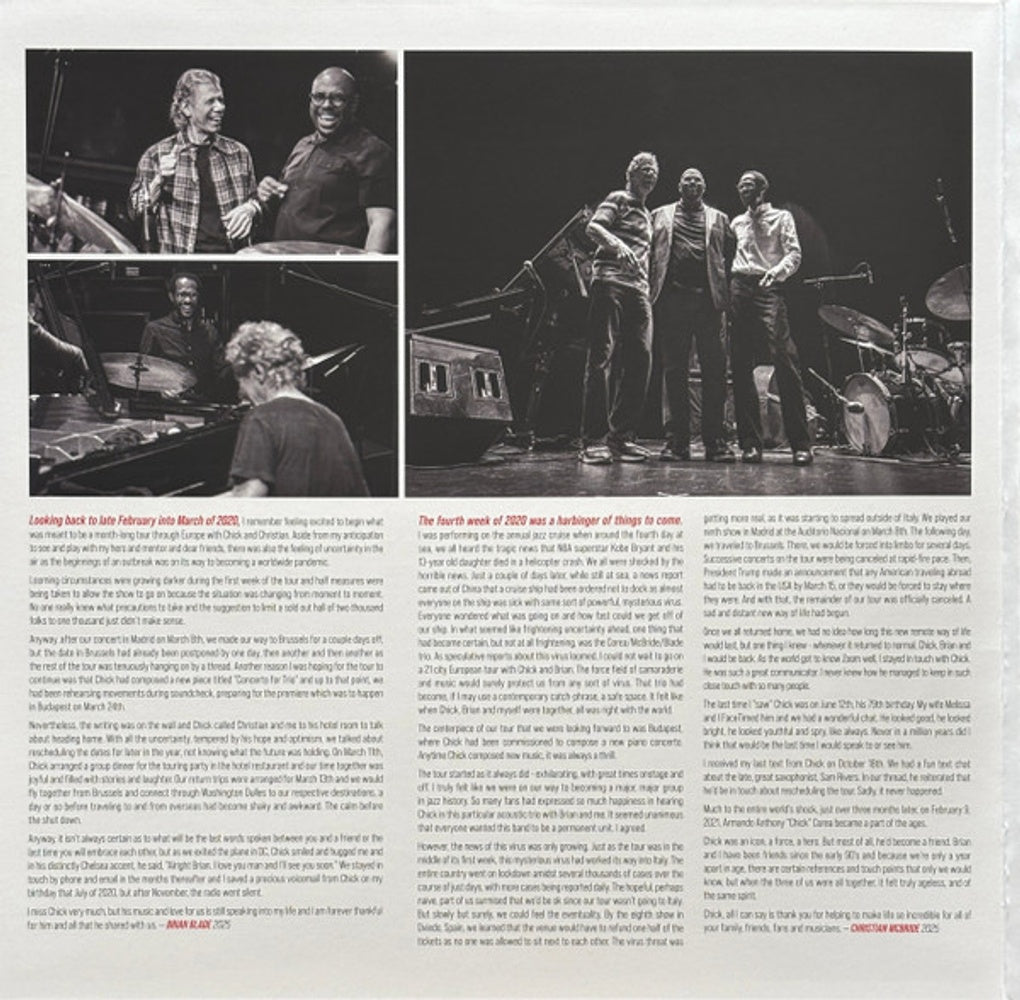Chick Corea, Brian Blade, & Christian McBride – Trilogy 3 (2-LP Vinyl) Vinyl Record