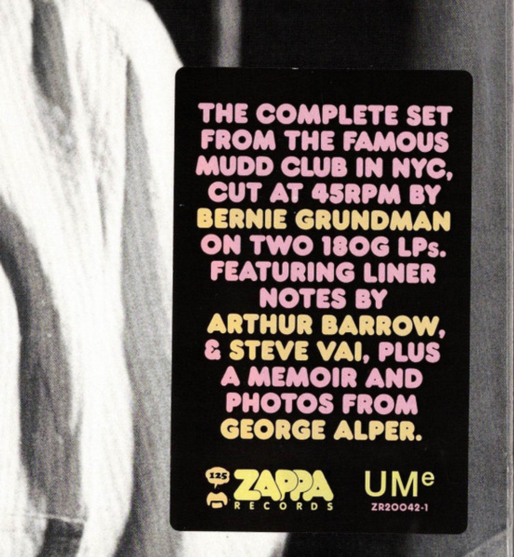Frank Zappa – Zappa ’80: Mudd Club (2-LP Vinyl) Vinyl Record