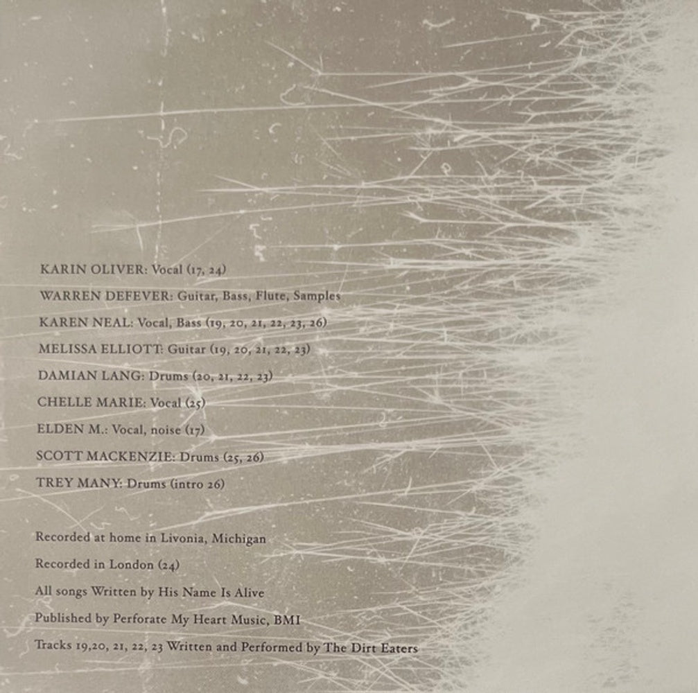 His Name Is Alive – Mouth By Mouth Music CD