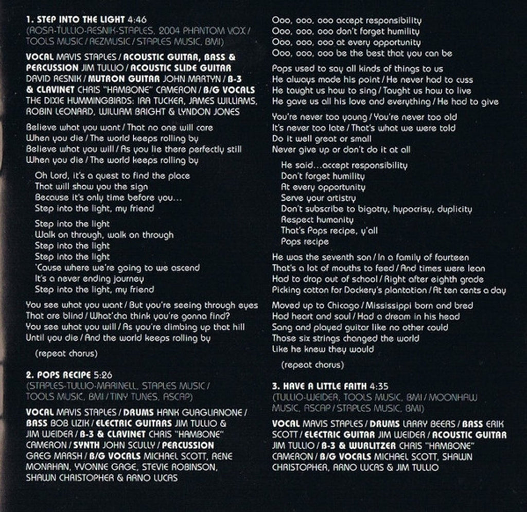 Mavis Staples – Have a Little Faith Music CD