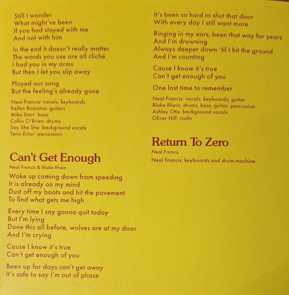 Neal Francis – Return To Zero Music CD