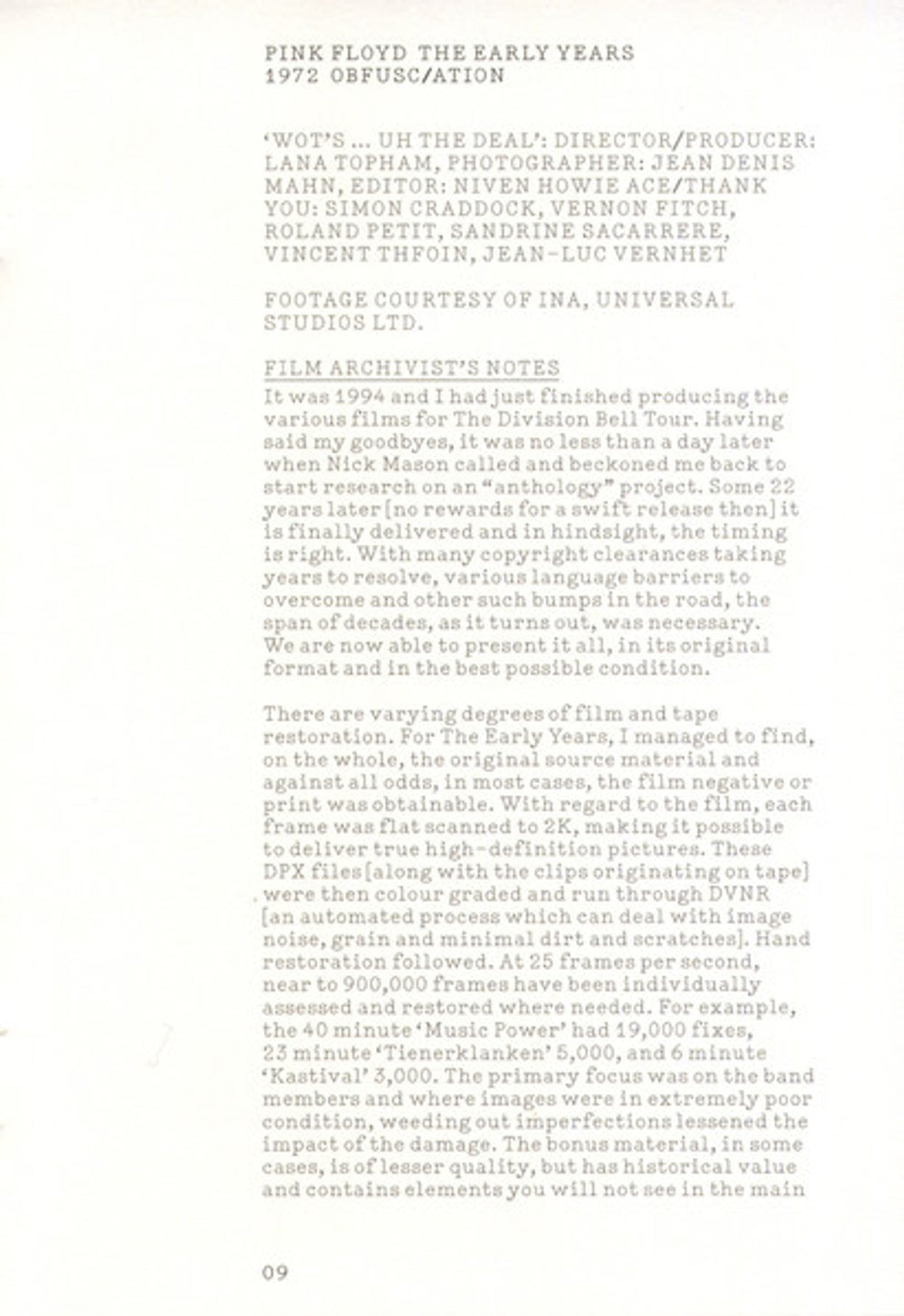 Pink Floyd – 1972 Obfusc/Ation (2-CD/DVD/Blu-ray) Music CD
