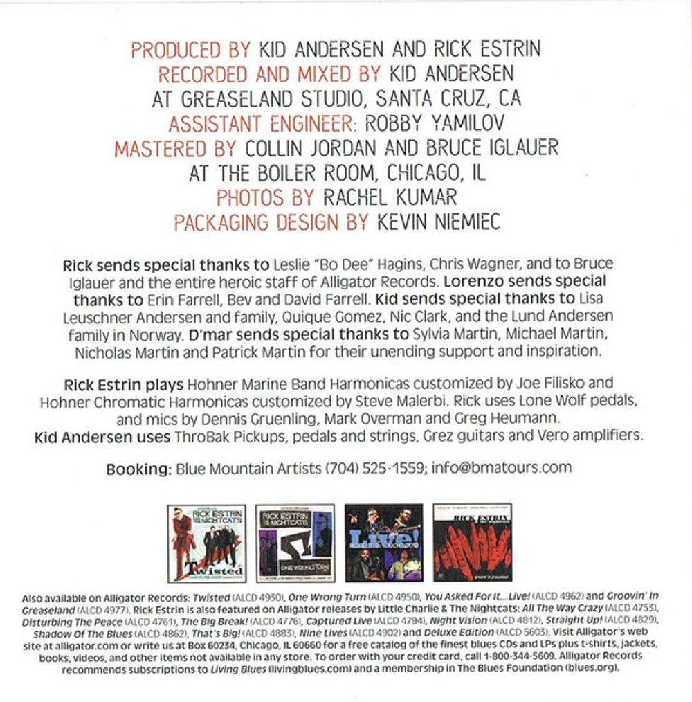 Rick Estrin & The Nightcats – Contemporary Music CD